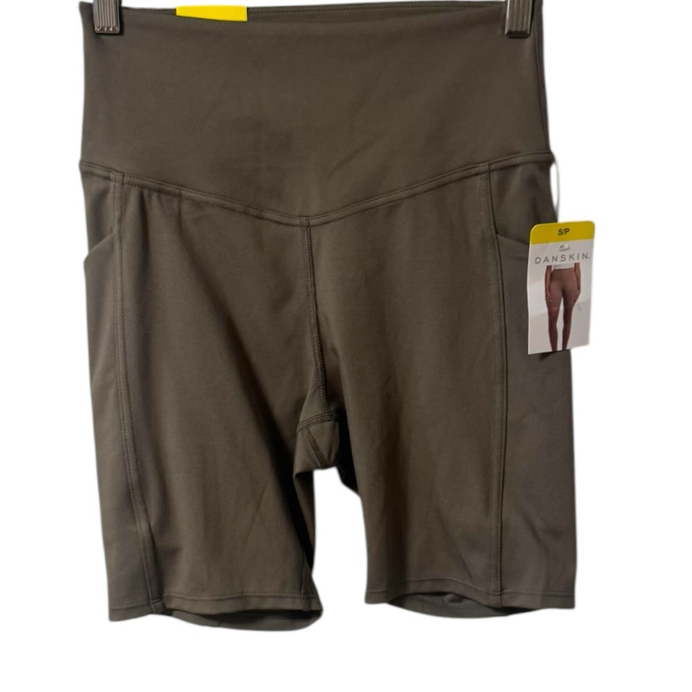 Danskin High Rise Bike Shorts Women’s Small Athletic Workout Fitness Pockets - Picture 5 of 13